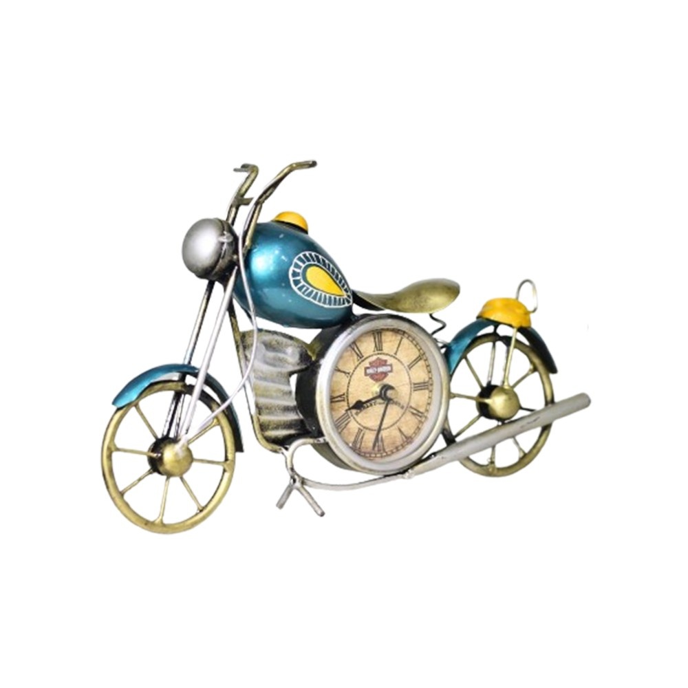 Vintage Iron Bike Table Clock
